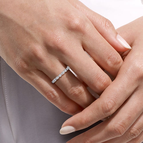 14K White Gold Diamond Eternity Band