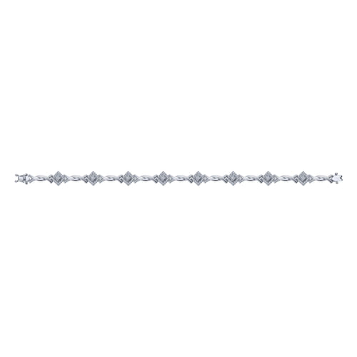14K White Gold Diamond Fashion Bracelet
