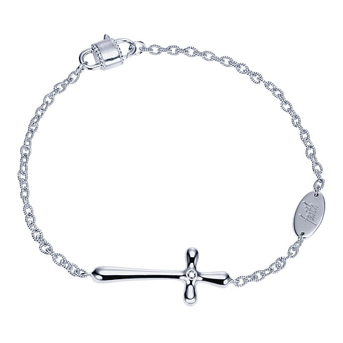14K White Gold Diamond Fashion Bracelet