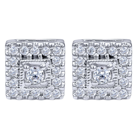 Gabriel - 14K White Gold Diamond Fashion Earrings