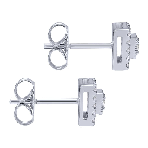 14K White Gold Diamond Fashion Earrings