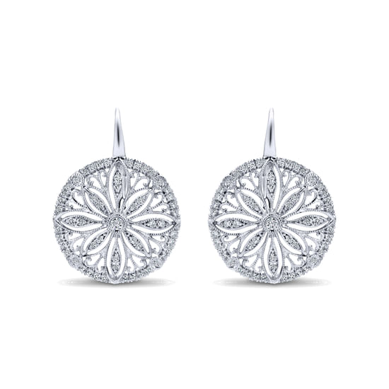 Gabriel - 14K White Gold Diamond Fashion Earrings