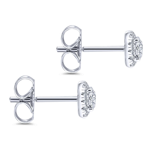 14K White Gold Diamond Fashion Earrings