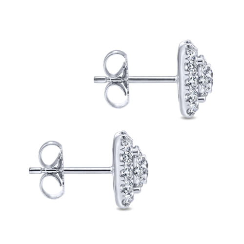 14K White Gold Diamond Fashion Earrings