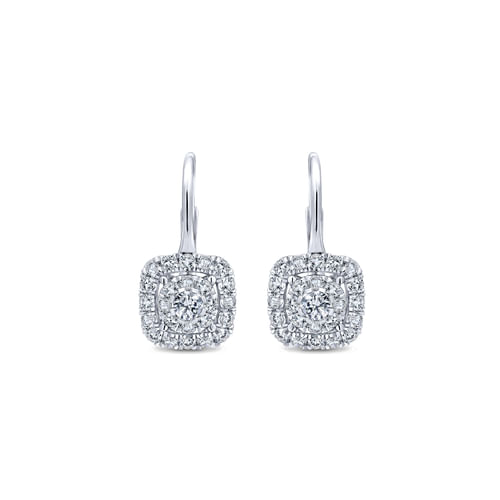 14K White Gold Diamond Fashion Earrings