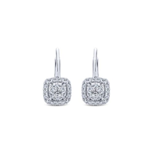 14K White Gold Diamond Fashion Earrings