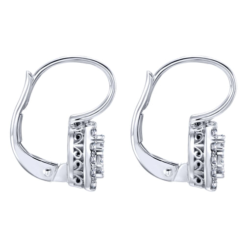 14K White Gold Diamond Fashion Earrings