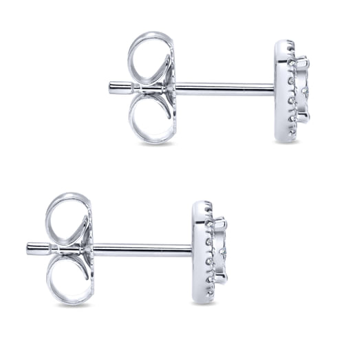 14K White Gold Diamond Fashion Earrings