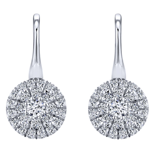 14K White Gold Diamond Fashion Earrings