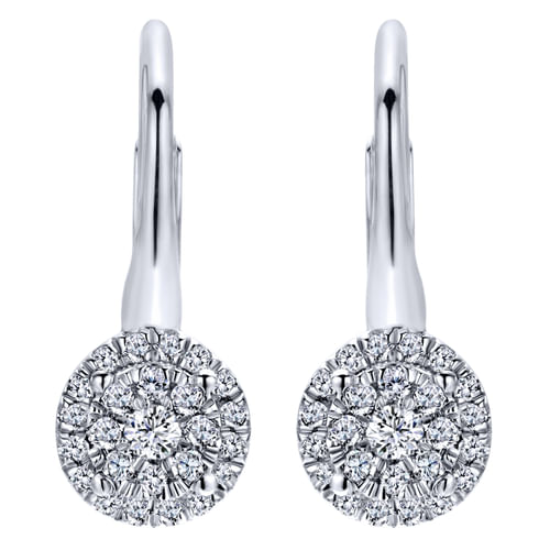 14K White Gold Diamond Fashion Earrings