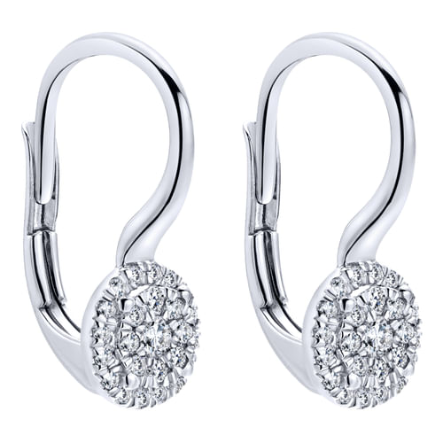 14K White Gold Diamond Fashion Earrings