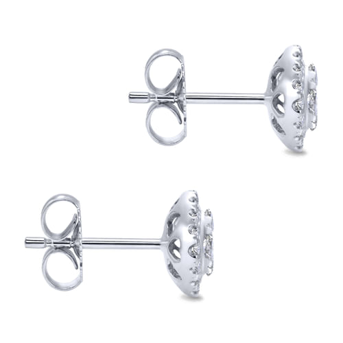 14K White Gold Diamond Fashion Earrings