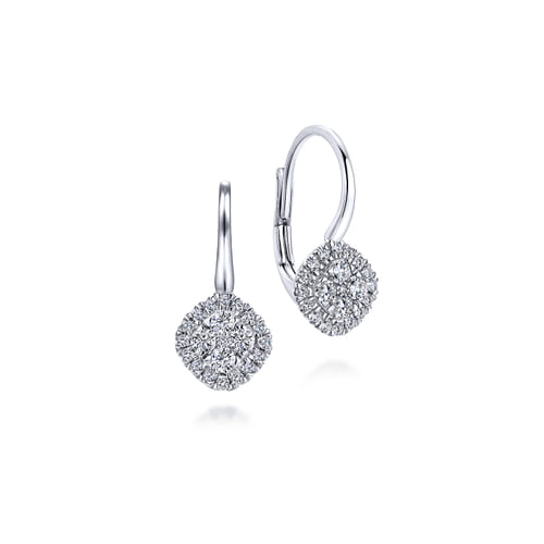 14K White Gold Diamond Fashion Earrings