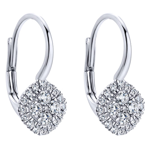 14K White Gold Diamond Fashion Earrings