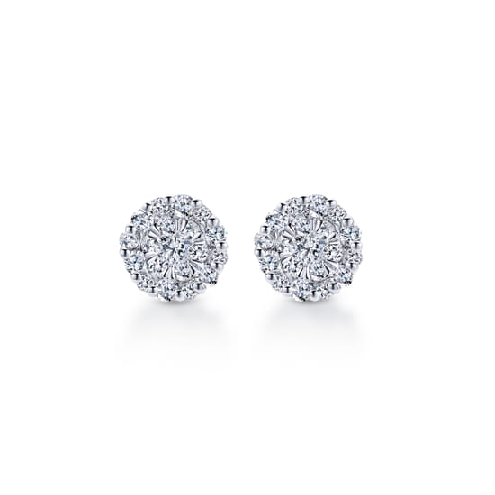 Gabriel - 14K White Gold Diamond Fashion Earrings