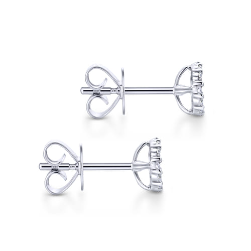 14K White Gold Diamond Fashion Earrings