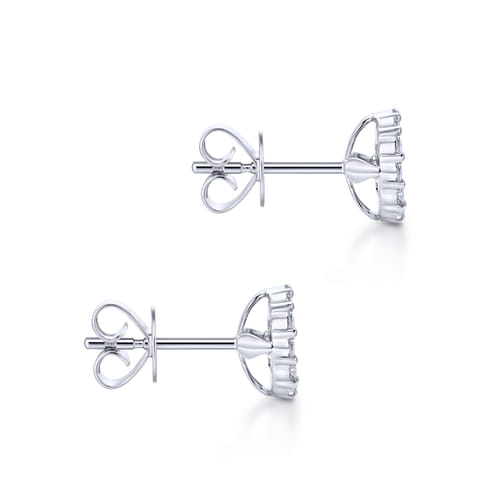 14K White Gold Diamond Fashion Earrings
