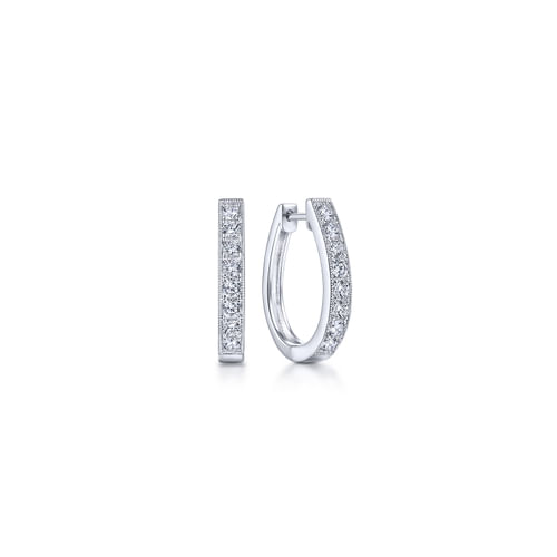 14K White Gold Diamond Fashion Earrings