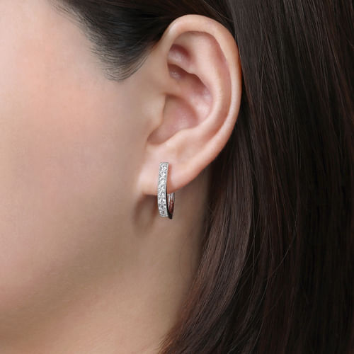 14K White Gold Diamond Fashion Earrings