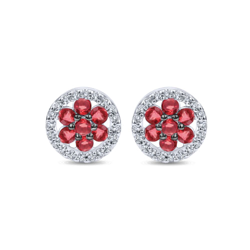 14K White Gold Diamond Fashion Earrings
