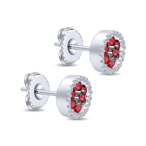 14K White Gold Diamond Fashion Earrings