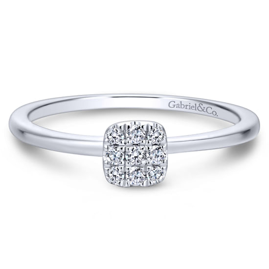Gabriel - 14K White Gold Diamond Fashion Ladies Ring