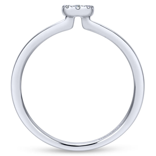 14K White Gold Diamond Fashion Ladies Ring