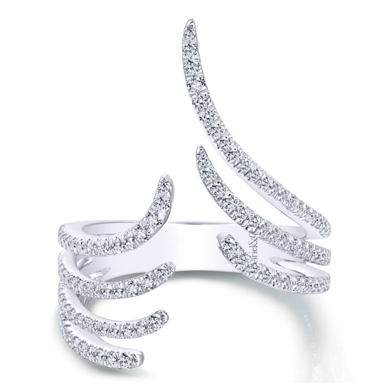 Gabriel - 14K White Gold Diamond Fashion Ladies Ring