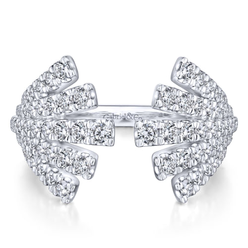 14K White Gold Diamond Fashion Ladies Ring