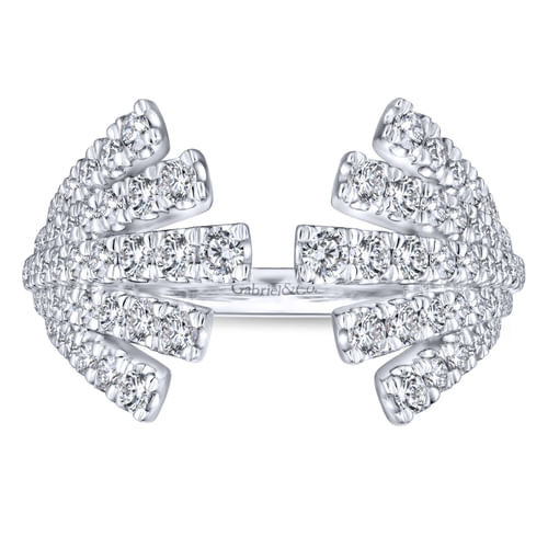 14K White Gold Diamond Fashion Ladies Ring