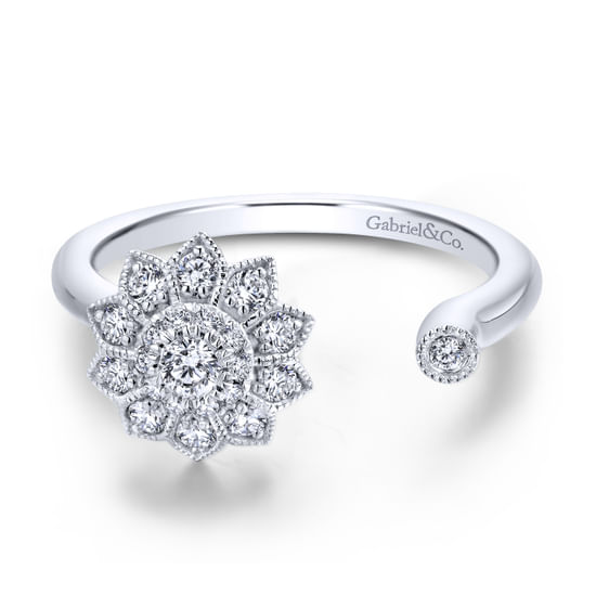 Gabriel - 14K White Gold Diamond Ladies Ring