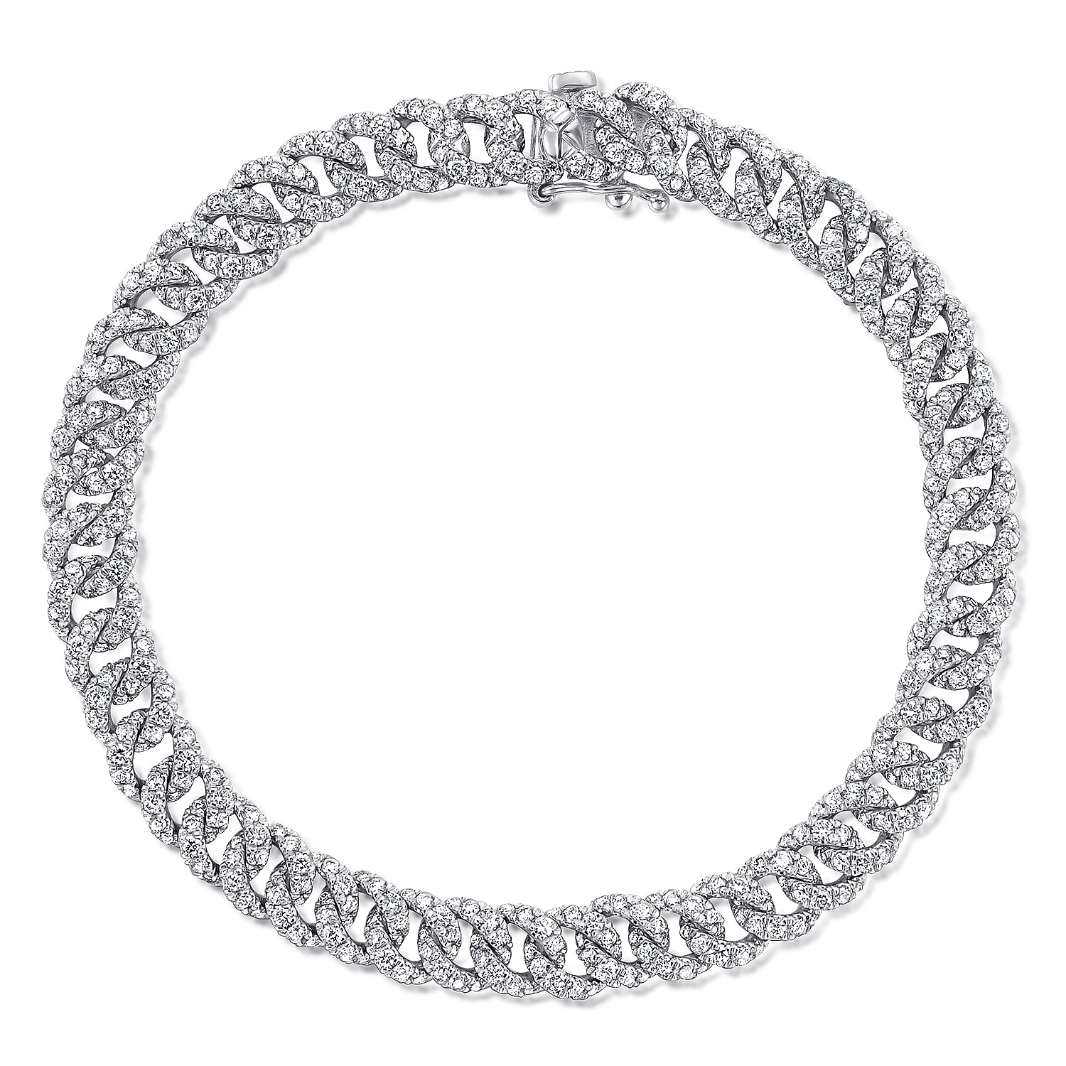 Gabriel - 14K White Gold Diamond Link Tennis Bracelet