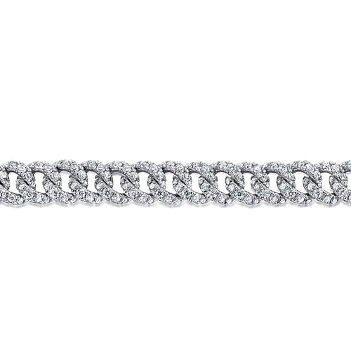 14K White Gold Diamond Link Tennis Bracelet