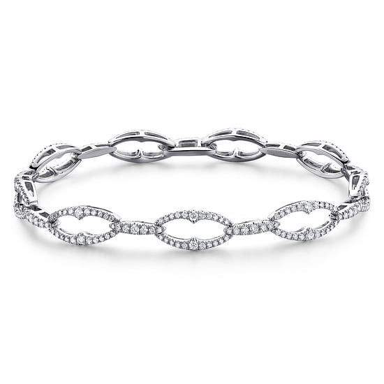 Gabriel - 14K White Gold Diamond Link Tennis Bracelet