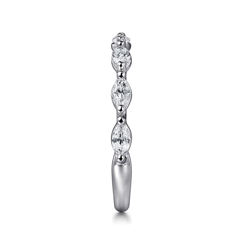 14K White Gold Diamond Marquise Anniversary Band