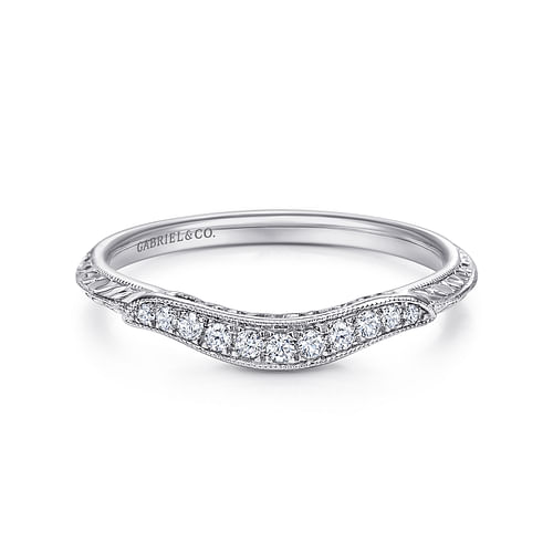 14K White Gold Diamond Matching Wedding Band