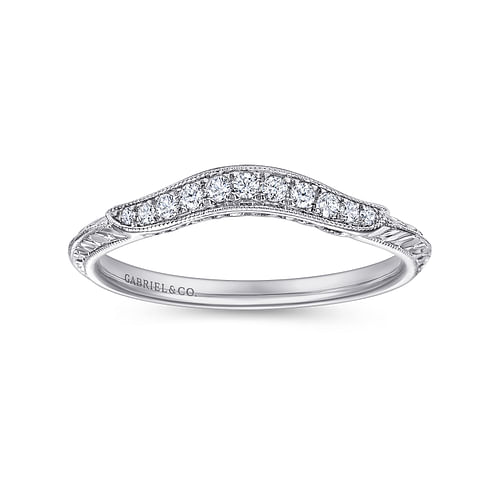 14K White Gold Diamond Matching Wedding Band