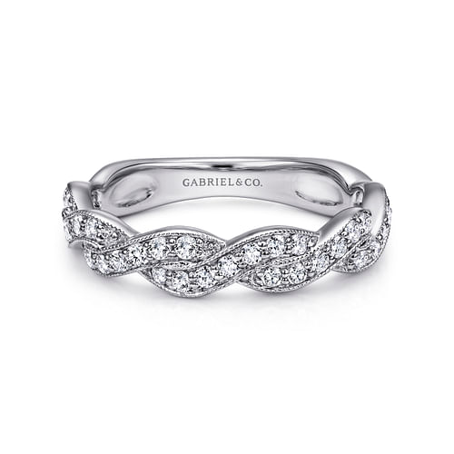 14K White Gold Diamond Matching Wedding Band