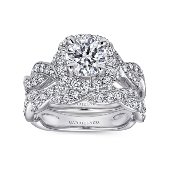 14K White Gold Diamond Matching Wedding Band angle 4