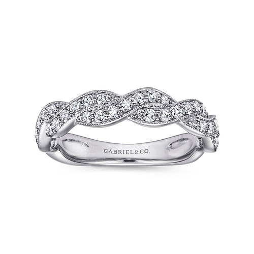 14K White Gold Diamond Matching Wedding Band