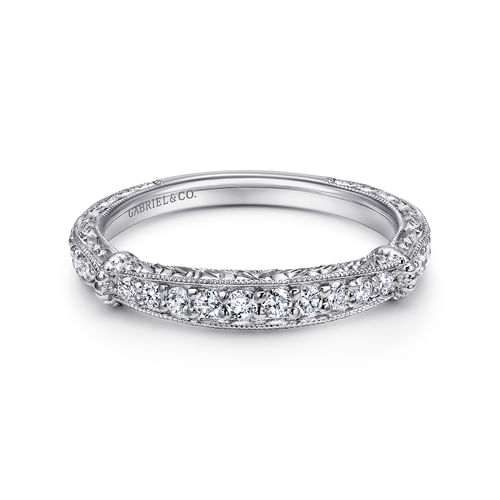 14K White Gold Diamond Matching Wedding Band