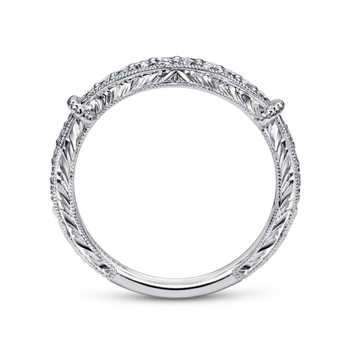 14K White Gold Diamond Matching Wedding Band