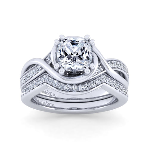 14K White Gold Diamond Matching Wedding Band