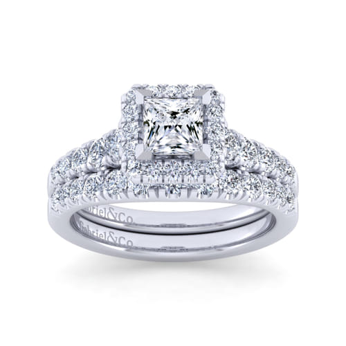 14K White Gold Diamond Matching Wedding Band