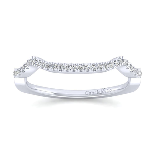 14K White Gold Diamond Matching Wedding Band