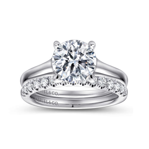 14K White Gold Diamond Matching Wedding Band