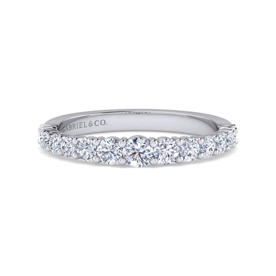 Gabriel - 14K White Gold Diamond Matching Wedding Band