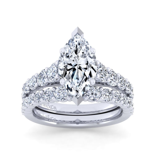 14K White Gold Diamond Matching Wedding Band