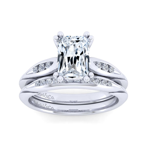 14K White Gold Diamond Matching Wedding Band