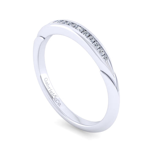 14K White Gold Diamond Matching Wedding Band
